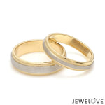 Load image into Gallery viewer, Milgrain Edge Platinum &amp; Yellow Gold Couple Rings JL PT 636   Jewelove.US
