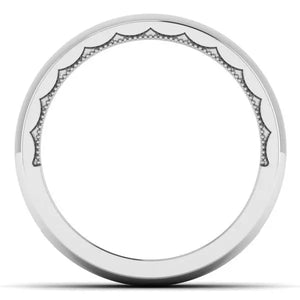 Milgrain Platinum Wedding Ring with Diamonds JL PT 6763   Jewelove.US