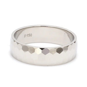 Mirror Finish Platinum Love Bands JL PT 519   Jewelove.US