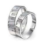 Load image into Gallery viewer, Mumbai Skyline Platinum Love Bands JL PT 424  Both-VVS-GH Jewelove
