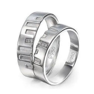 Mumbai Skyline Platinum Love Bands JL PT 424  Both-VVS-GH Jewelove