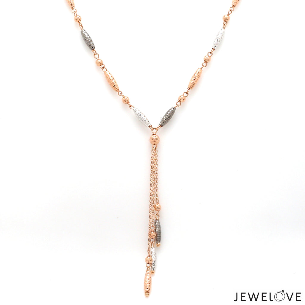 Designer 18K Rose Gold Necklace Set JL AU NE 10   Jewelove.US