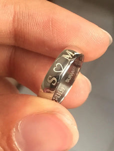 Name Engraved Platinum Bands JL PT 228   Jewelove