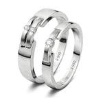 Load image into Gallery viewer, New Style Platinum Love Bands JL PT 202  Both-VVS-GH Jewelove
