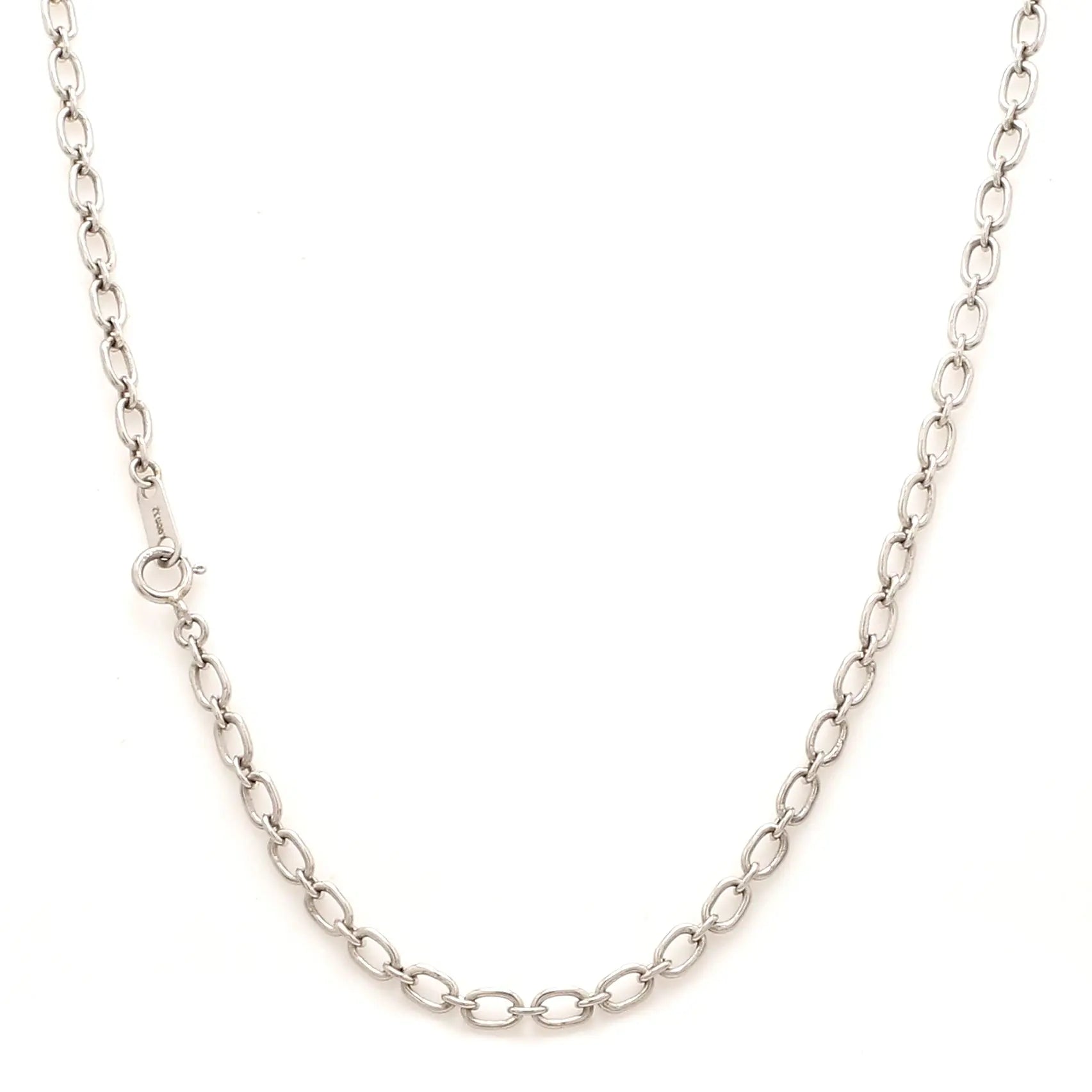 Oval Linked Platinum Chain JL PT CH 837   Jewelove.US