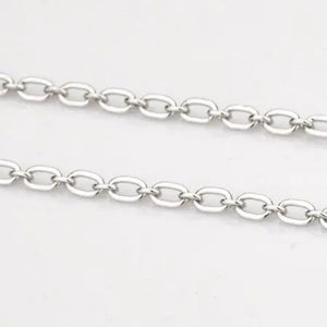 Oval Linked Platinum Chain JL PT CH 837   Jewelove.US