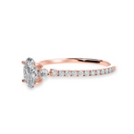 Load image into Gallery viewer, 70-Pointer Oval Cut Solitaire Diamond Accents Shank 18K Rose Gold Ring JL AU 1244R-B   Jewelove.US
