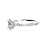 Load image into Gallery viewer, 70-Pointer Oval Cut Solitaire Diamond Accents Shank Platinum Ring JL PT 1244-B   Jewelove.US
