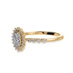 Load image into Gallery viewer, 70cts. Oval Cut Solitaire Halo Diamond Shank 18K Yellow Gold Ring JL AU 1252Y-B   Jewelove.US
