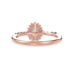 Load image into Gallery viewer, 70-Pointer Oval Cut Solitaire Halo Diamond Shank 18K Rose Gold Ring JL AU 1252R-B

