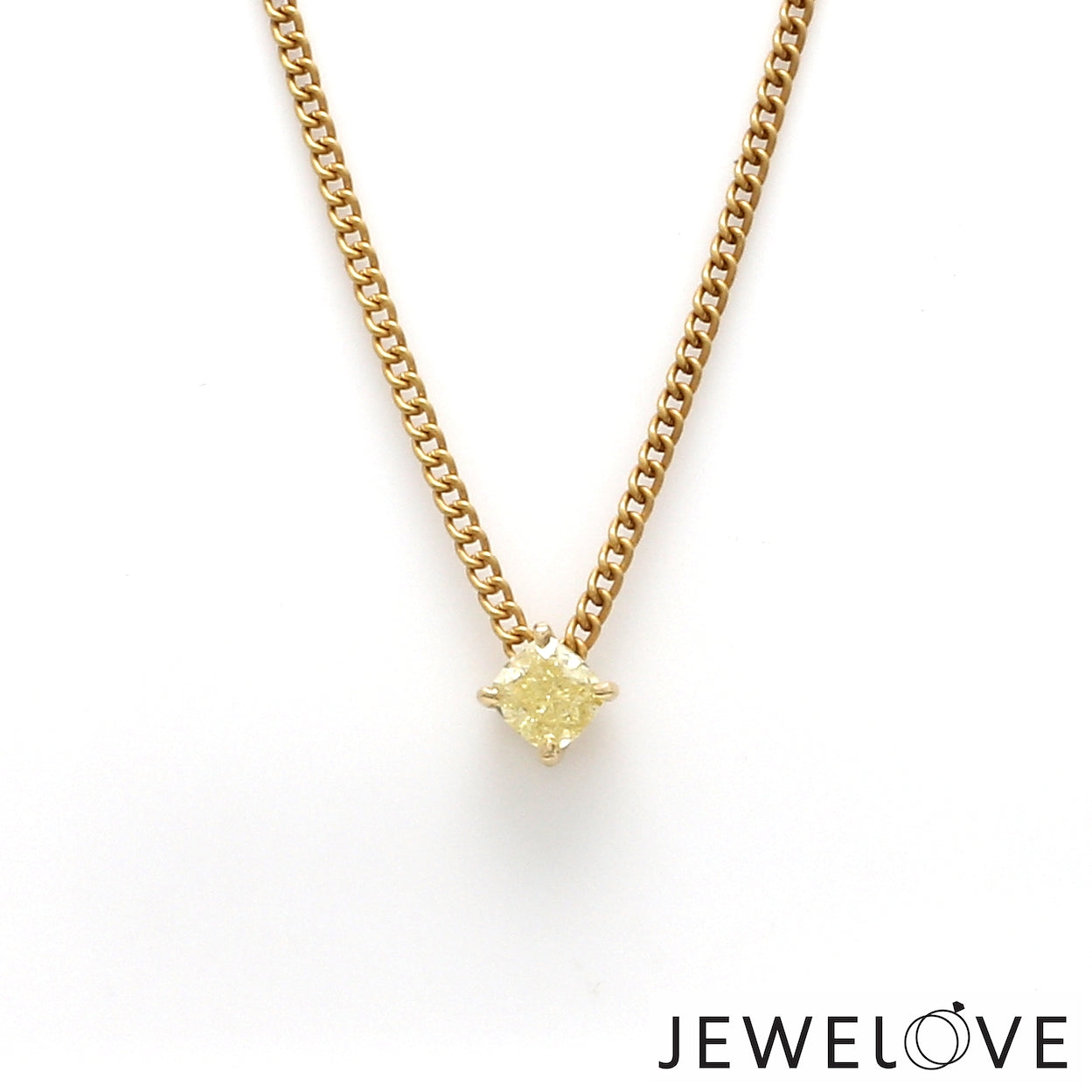 18K Yellow Gold Pendant with Natural Fancy Intense Yellow Diamonds JL AU P 101