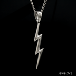 Load image into Gallery viewer, Platinum Thunderbolt Lightning Pendant JL PT P 377
