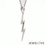 Load image into Gallery viewer, Platinum Thunderbolt Lightning Pendant JL PT P 377
