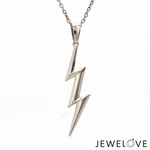 Load image into Gallery viewer, Platinum Thunderbolt Lightning Pendant JL PT P 377
