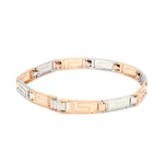 Load image into Gallery viewer, Platinum &amp; Rose Gold Bracelet for Men JL PTB 1058
