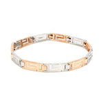 Load image into Gallery viewer, Platinum &amp; Rose Gold Bracelet for Men JL PTB 1058
