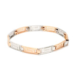 Load image into Gallery viewer, Platinum &amp; Rose Gold Bracelet for Men JL PTB 1058
