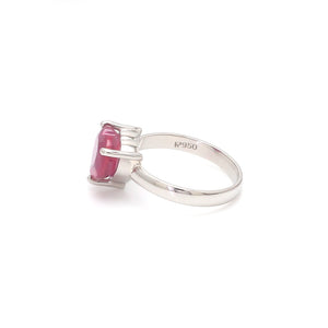 Platinum Ruby Heart Ring for Women JL PT 1267   Jewelove.US