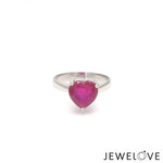 Load image into Gallery viewer, Platinum Ruby Heart Ring for Women JL PT 1267   Jewelove.US
