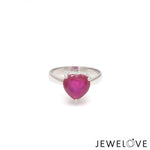 Load image into Gallery viewer, Platinum Ruby Heart Ring for Women JL PT 1267

