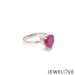 Load image into Gallery viewer, Platinum Ruby Heart Ring for Women JL PT 1267   Jewelove.US
