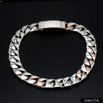 Load image into Gallery viewer, Designer Platinum &amp; Rose Gold Bracelet for Men JL PTB 752   Jewelove.US
