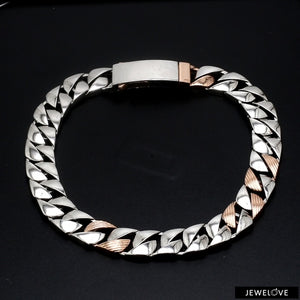 Designer Platinum & Rose Gold Bracelet for Men JL PTB 752