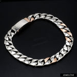 Load image into Gallery viewer, Designer Platinum &amp; Rose Gold Bracelet for Men JL PTB 752
