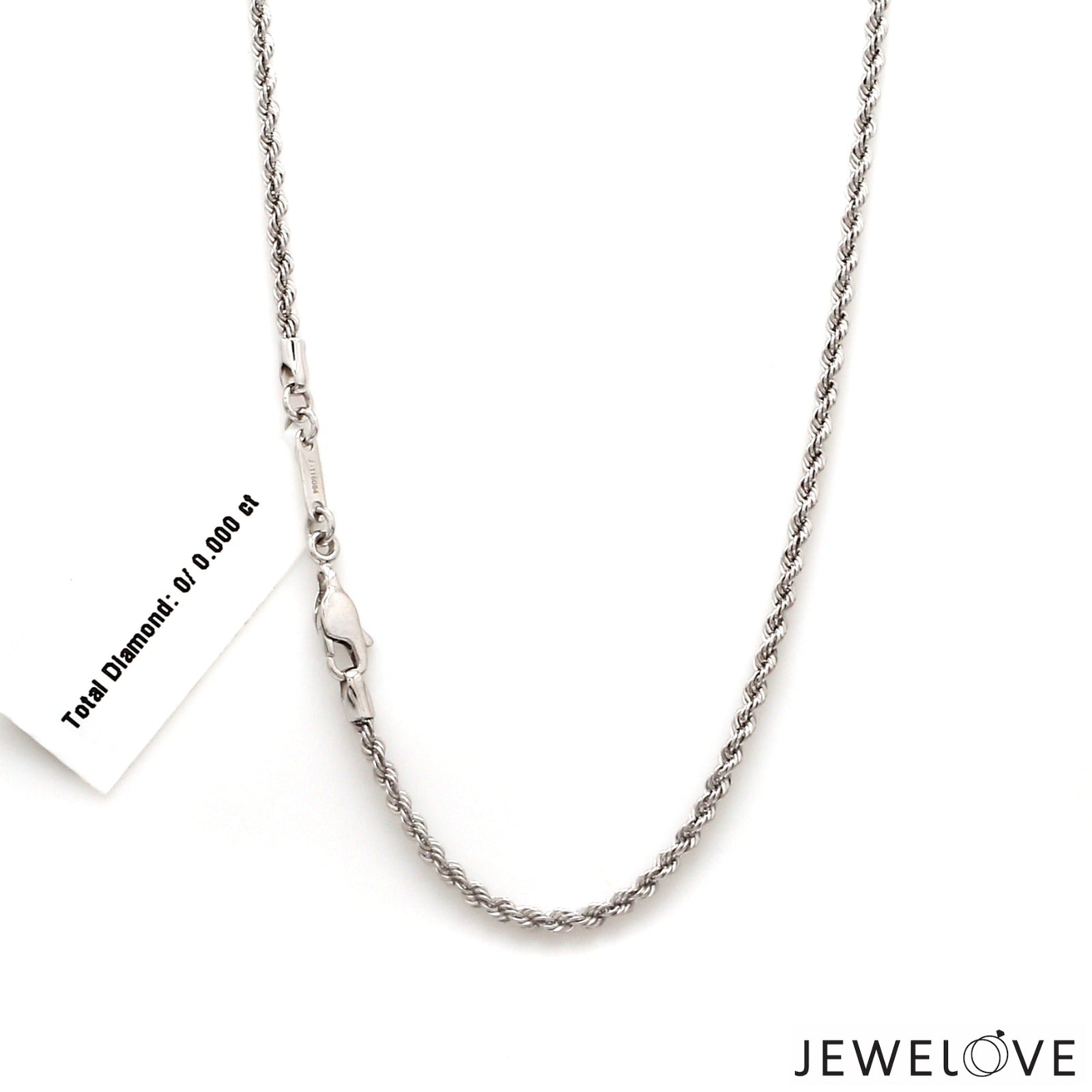 2.3mm Cordell Platinum Rope Chain JL PT CH 903