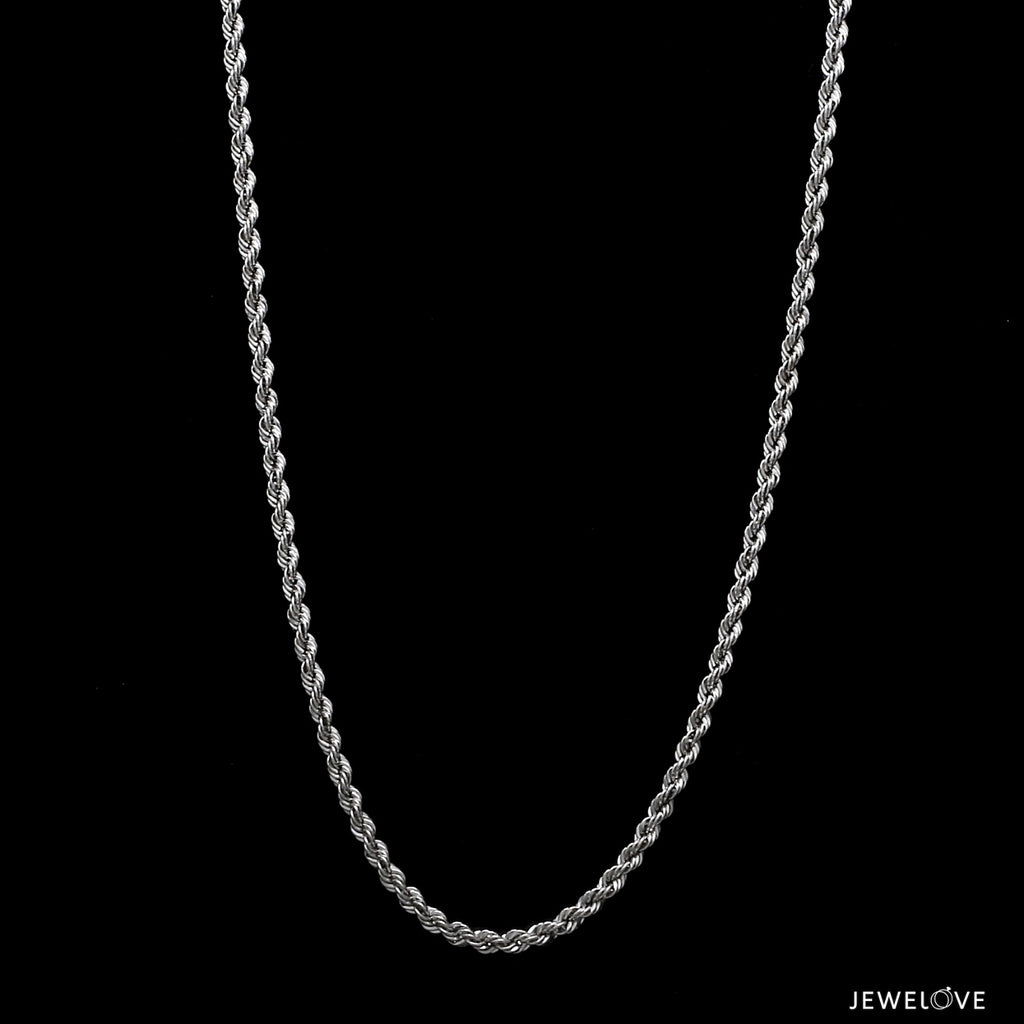 2.3mm Cordell Platinum Rope Chain JL PT CH 903   Jewelove.US