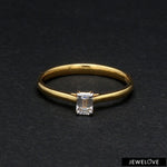 Load image into Gallery viewer, 50-Pointer Emerald Cut Solitaire Diamond 18K Yellow Gold Ring JL AU 19005Y-A
