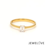 Load image into Gallery viewer, 50-Pointer Emerald Cut Solitaire Diamond 18K Yellow Gold Ring JL AU 19005Y-A
