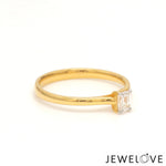Load image into Gallery viewer, 50-Pointer Emerald Cut Solitaire Diamond 18K Yellow Gold Ring JL AU 19005Y-A
