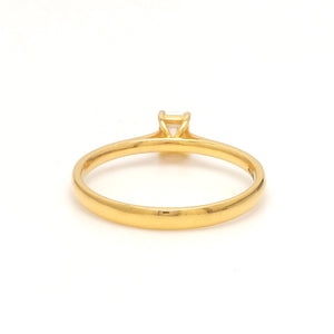 50-Pointer Emerald Cut Solitaire Diamond 18K Yellow Gold Ring JL AU 19005Y-A