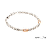 Load image into Gallery viewer, Platinum Evara Balls Bracelet with Rose Gold Fusion for Women JL PTB 760

