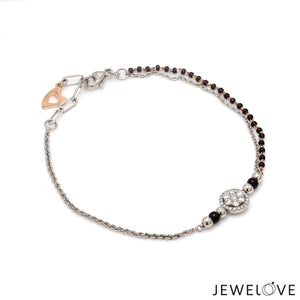 Platinum Rose Gold Mangalsutra Diamond Bracelet for Women JL PTB 1211   Jewelove.US