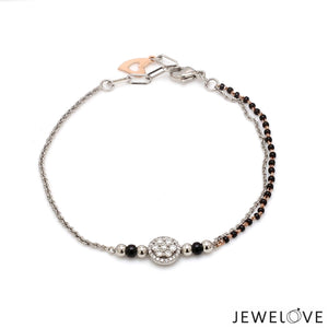 Platinum Rose Gold Mangalsutra Diamond Bracelet for Women JL PTB 1211   Jewelove.US