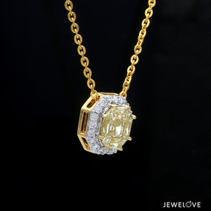 18K Yellow Gold  Pendant Chain with Fancy Color Diamond JL AU P 10   Jewelove