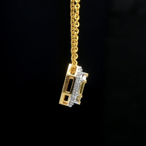 18K Yellow Gold  Pendant Chain with Fancy Color Diamond JL AU P 10   Jewelove