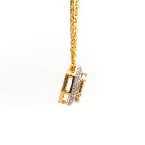 18K Yellow Gold  Pendant Chain with Fancy Color Diamond JL AU P 10   Jewelove