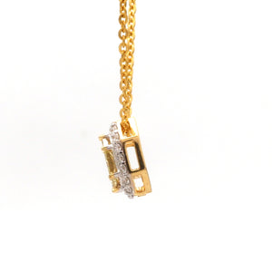 18K Yellow Gold  Pendant Chain with Fancy Color Diamond JL AU P 10   Jewelove