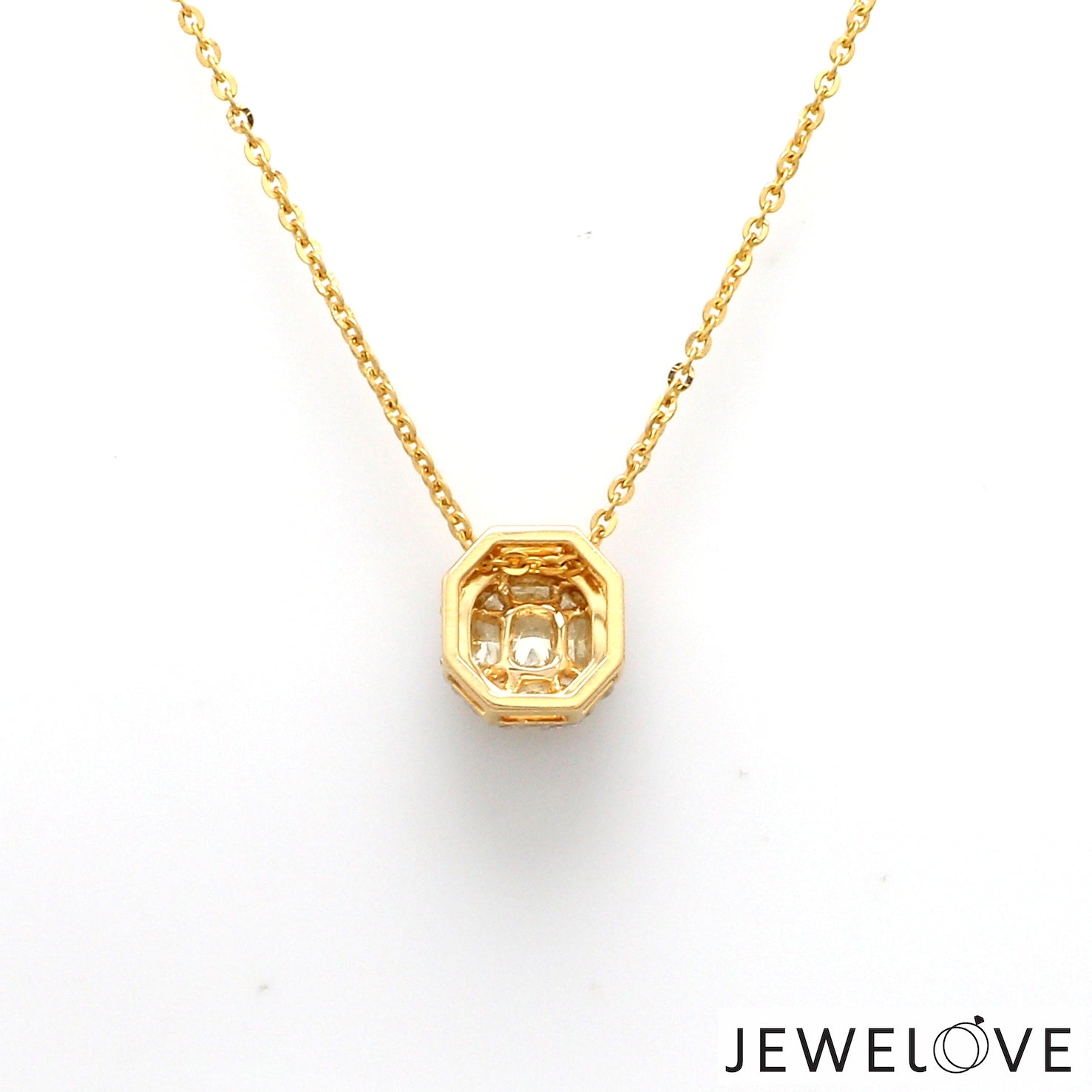 18K Yellow Gold  Pendant Chain with Fancy Color Diamond JL AU P 10   Jewelove