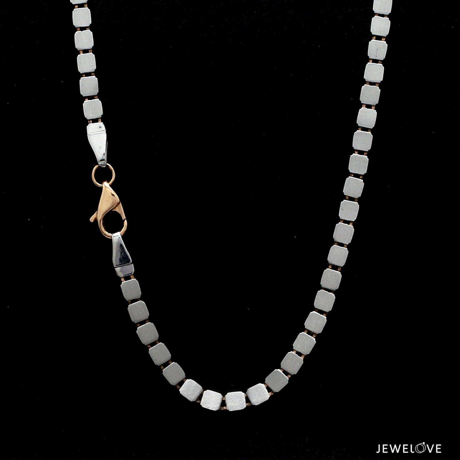 Platinum Rose Gold Chain with Matte & Hi-Polish for Men JL PT CH 1269   Jewelove.US