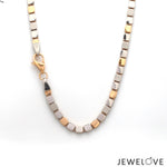 Load image into Gallery viewer, Platinum Rose Gold Chain with Matte &amp; Hi-Polish for Men JL PT CH 1269   Jewelove.US
