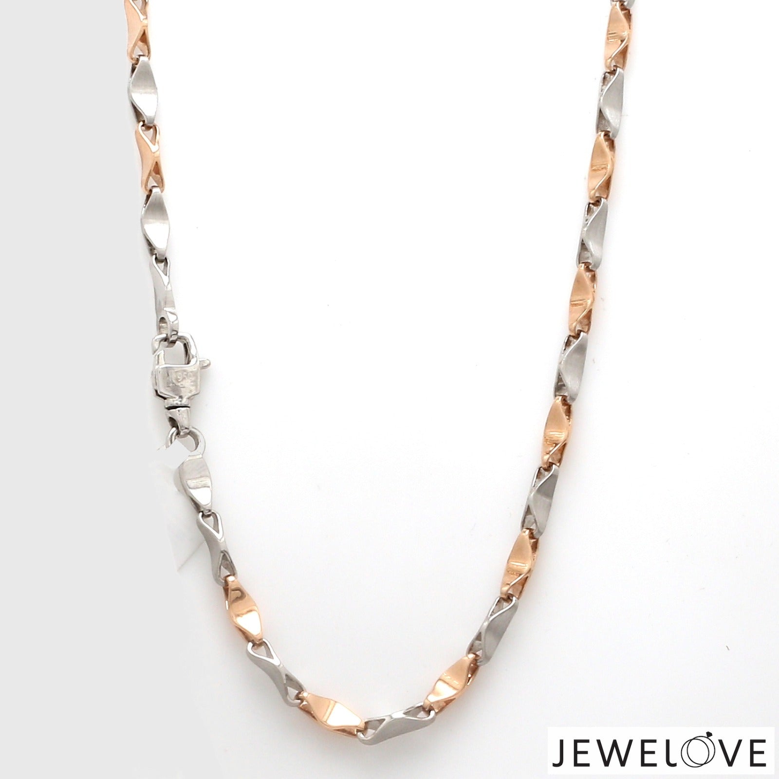 4mm Platinum Rose Gold Chain Men JL PT CH 1270 Jewelove.US