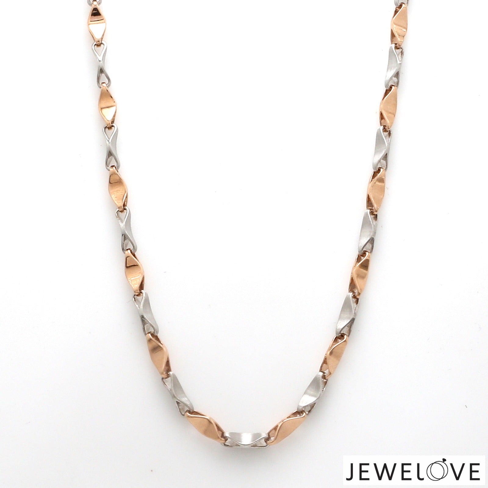 4mm Platinum Rose Gold Chain Men JL PT CH 1270   Jewelove.US