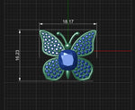 Load image into Gallery viewer, Customised Butterfly Pendant Mounting in Platinum   Jewelove.US
