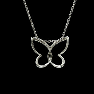 Platinum Butterfly Pendant with Diamonds for Women JL PT P 1241   Jewelove.US