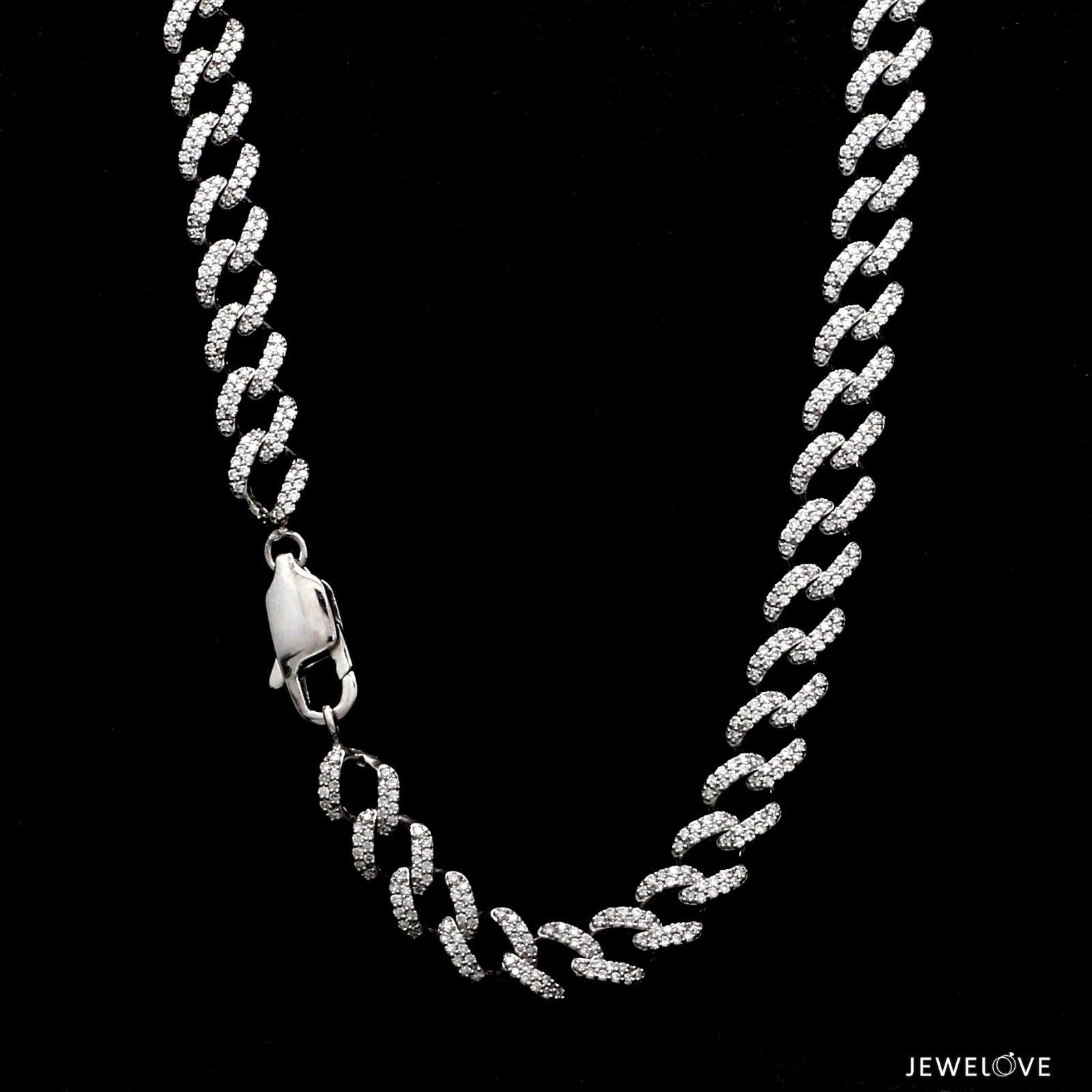 7.5mm Platinum Lab Grown Diamond Cuban Chain for Men JL PT CH 1326-LG-A