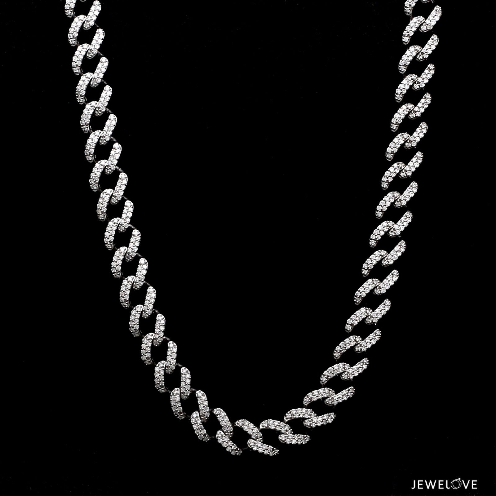 7.5mm Platinum Lab Grown Diamond Cuban Chain for Men JL PT CH 1326-LG-A